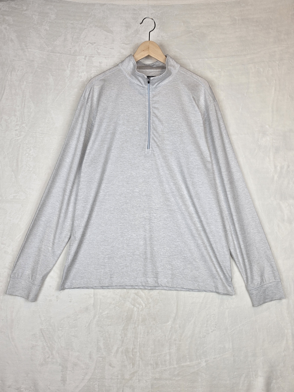 Straight Down Quarter Zip Pullover Mens XL Gray Golf Performance Long Sleeve